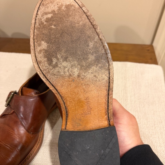 Allen Edmonds Lubbock Single Monk Strap Shoes - Size 10D - Picture 3 of 5